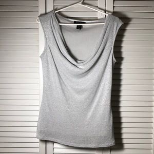 White House Black Market Silver Knit